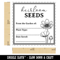 Heirloom Seed Packet Label for Flowers Vegetable Fruits Self-Inking Rubber Stamp Ink Stamper