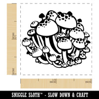 Cluster of Beech Clamshell Mushrooms Fungus Fungi Self-Inking Rubber Stamp Ink Stamper