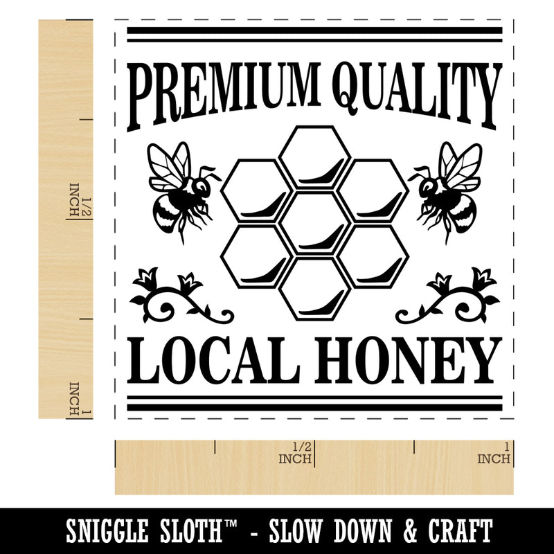 Premium Quality Local Honey with Bees and Honeycombs Self-Inking Rubber Stamp Ink Stamper