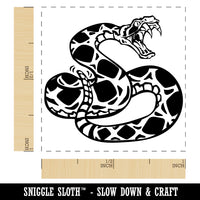 Vicious Eastern Diamondback Rattlesnake Self-Inking Rubber Stamp Ink Stamper