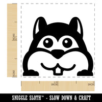 Peeking Chipmunk Self-Inking Rubber Stamp Ink Stamper