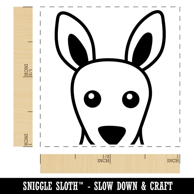 Peeking Kangaroo Self-Inking Rubber Stamp Ink Stamper