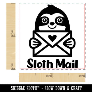 Sloth Mail Self-Inking Rubber Stamp Ink Stamper