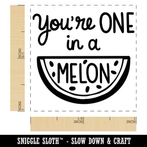You're One in a Melon Million Motivational Quote Pun Self-Inking Rubber Stamp Ink Stamper