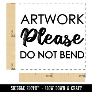 Artwork Please Do Not Bend Self-Inking Rubber Stamp Ink Stamper