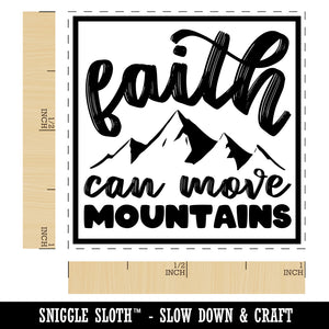 Faith Can Move Mountains Inspirational Bible Verse Self-Inking Rubber Stamp Ink Stamper