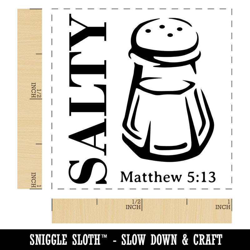 Salty Bible Verse Pun You are the Salt of the Earth Self-Inking Rubber Stamp Ink Stamper