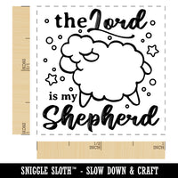 Sweet Nursery Sheep The Lord is My Shepherd Bible Psalm 23 Self-Inking Rubber Stamp Ink Stamper