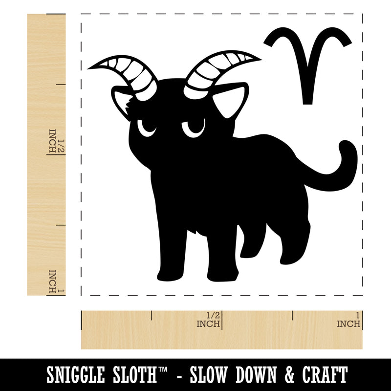 Astrological Cat Aries Horoscope Zodiac Sign Self-Inking Rubber Stamp Ink Stamper