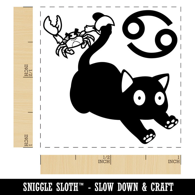 Astrological Cat Cancer Horoscope Zodiac Sign Self-Inking Rubber Stamp Ink Stamper