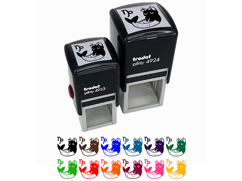 Astrological Cat Capricorn Horoscope Zodiac Sign Self-Inking Rubber Stamp Ink Stamper