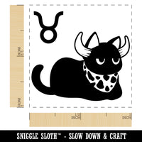 Astrological Cat Taurus Horoscope Zodiac Sign Self-Inking Rubber Stamp Ink Stamper