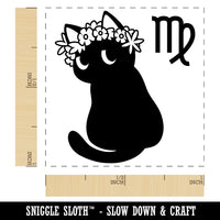 Astrological Cat Virgo Horoscope Zodiac Sign Self-Inking Rubber Stamp Ink Stamper