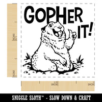 Go For It Inspirational and Encouraging Gopher Self-Inking Rubber Stamp Ink Stamper