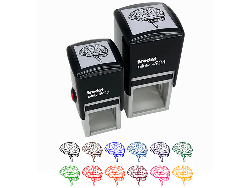 Human Brain with Cerebellum and Medulla Oblongata Self-Inking Rubber Stamp Ink Stamper