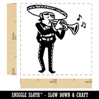 Mariachi Band Man with Spanish Trumpet Self-Inking Rubber Stamp Ink Stamper