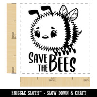 Save the Bees Cute and Fuzzy Insect Self-Inking Rubber Stamp Ink Stamper