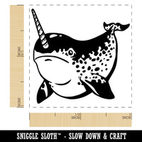 Spotted Narwhal Unicorn of the Sea Self-Inking Rubber Stamp Ink Stamper