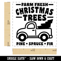 Farm Fresh Christmas Trees Truck Self-Inking Rubber Stamp Ink Stamper