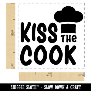 Kiss the Cook Cooking Chef Self-Inking Rubber Stamp Ink Stamper