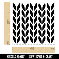 Knit Stitch Pattern Self-Inking Rubber Stamp Ink Stamper