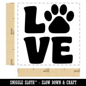 Love Stacked Paw Print Self-Inking Rubber Stamp Ink Stamper