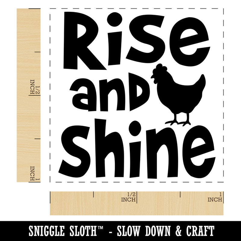 Rise and Shine Rooster Self-Inking Rubber Stamp Ink Stamper