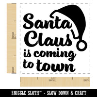 Santa Claus is Coming to Town Christmas Self-Inking Rubber Stamp Ink Stamper