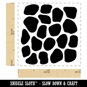 Stone Wall Pavement Pattern Self-Inking Rubber Stamp Ink Stamper