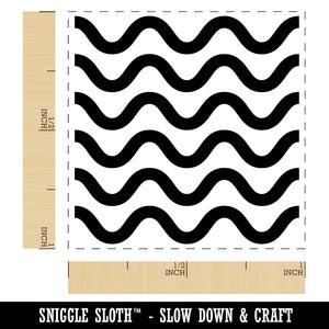 Wavy Line Pattern Self-Inking Rubber Stamp Ink Stamper