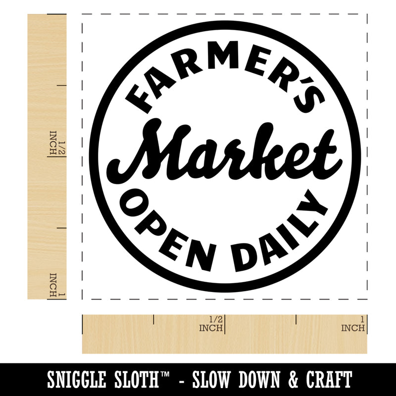 Farmer's Market Open Daily Self-Inking Rubber Stamp Ink Stamper