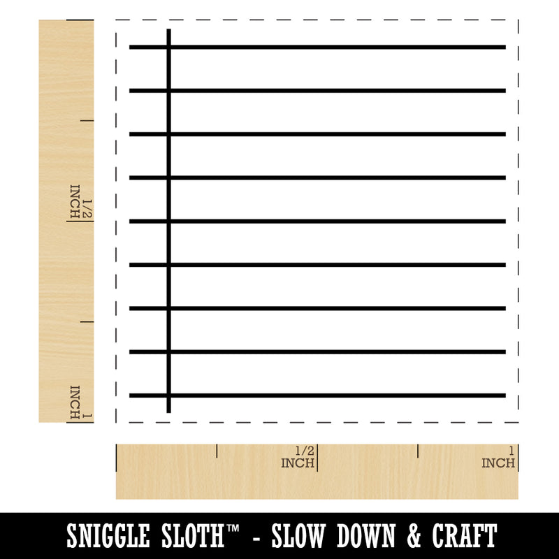 Notebook Lines Self-Inking Rubber Stamp Ink Stamper