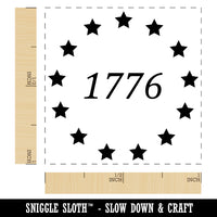 1776 Betsy Ross Flag Stars USA United States of America Self-Inking Rubber Stamp Ink Stamper