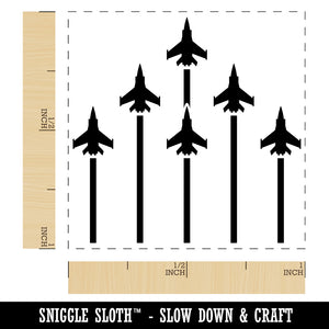 Fighter Jet Formation Self-Inking Rubber Stamp Ink Stamper