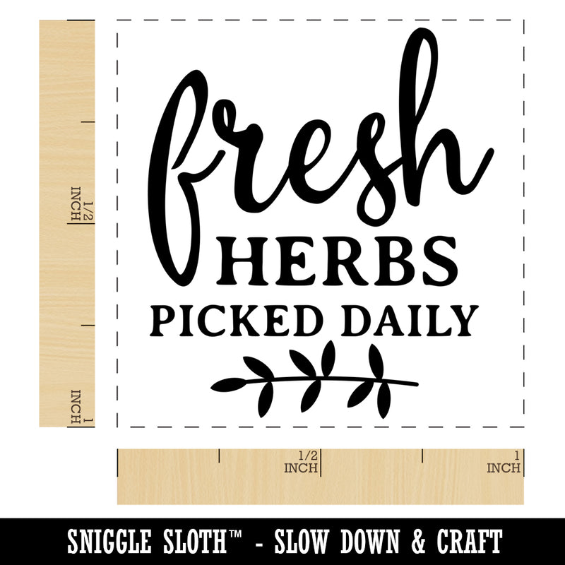 Fresh Herbs Picked Daily Self-Inking Rubber Stamp Ink Stamper
