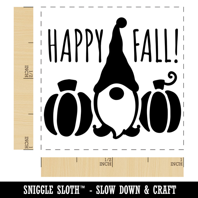 Happy Fall Pumpkin Gnome Self-Inking Rubber Stamp Ink Stamper