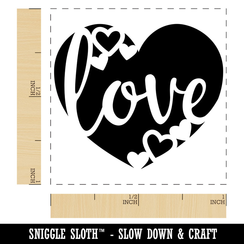 Love in Heart Wedding Anniversary Valentine's Day Self-Inking Rubber Stamp Ink Stamper