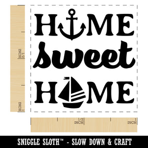 Nautical Beach Home Sweet Home Self-Inking Rubber Stamp Ink Stamper