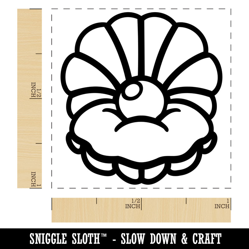 Pearl in Shell Self-Inking Rubber Stamp Ink Stamper