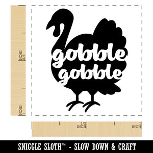 Thanksgiving Turkey Silhouette Gobble Gobble Self-Inking Rubber Stamp Ink Stamper