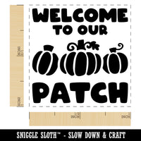 Welcome to Our Pumpkin Patch Fall Autumn Self-Inking Rubber Stamp Ink Stamper