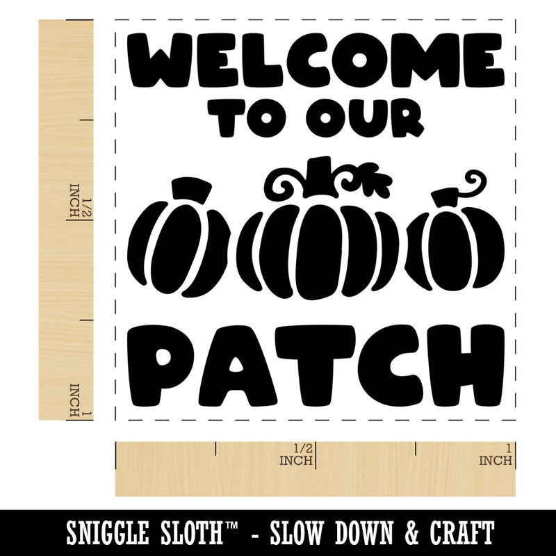 Welcome to Our Pumpkin Patch Fall Autumn Self-Inking Rubber Stamp Ink Stamper