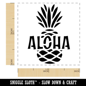 Aloha Pineapple Tropical Fruit Hawaii Self-Inking Rubber Stamp Ink Stamper