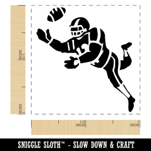 Cartoon American Football Catching Ball Self-Inking Rubber Stamp Ink Stamper