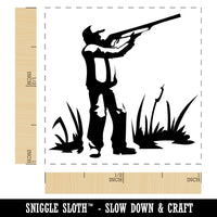 Duck Hunter with Hunting Rifle Self-Inking Rubber Stamp Ink Stamper