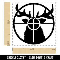 Hunting Hunter Deer in Crosshair Self-Inking Rubber Stamp Ink Stamper