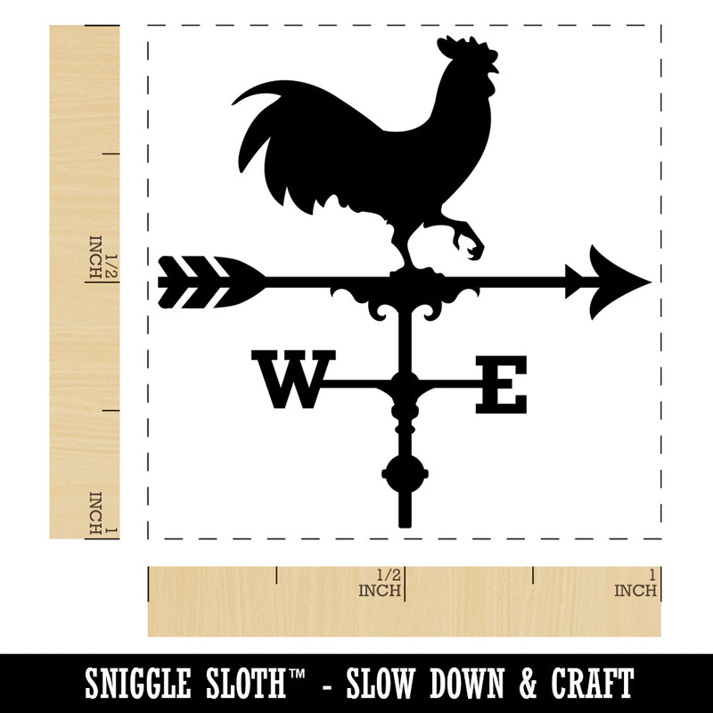 Rooster Chicken Weathervane Self-Inking Rubber Stamp Ink Stamper