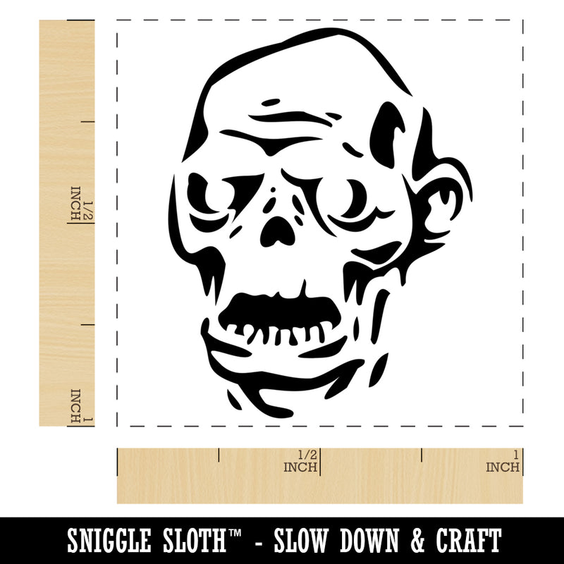 Spooky Zombie Head Halloween Monster Self-Inking Rubber Stamp Ink Stamper