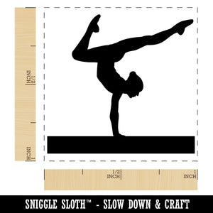 Balance Beam Artistic Gymnastics Self-Inking Rubber Stamp Ink Stamper