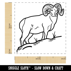 Bighorn Sheep Ram Self-Inking Rubber Stamp Ink Stamper